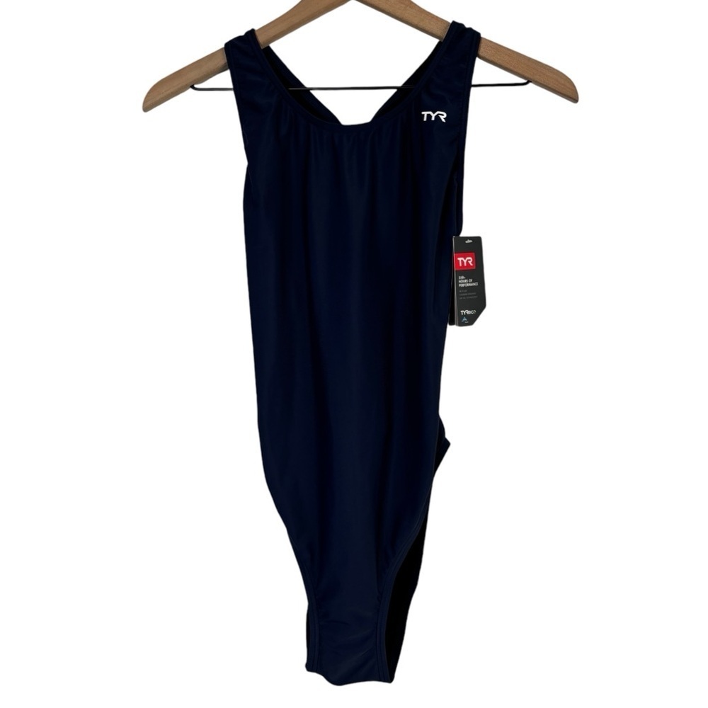 TYR SOLID MAXFIT-A NAVY II SWIMSUIT WOMEN SIZE 38 OR XL BRAND NEW WITH TAGS